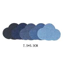 25pcs Denim Patches, 5 Colors, Iron-On, Reversible, Super Adhesive, For Jeans Repair And Clothing Decoration - Multicolor - View 14