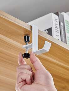 1pc Student Backpack Hook, Screw-Free Desk Hook, Headphone Hanger, Headphone Stand, Bag Hanger - Black - View 2