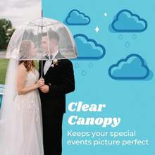 Adult Bubble Umbrella With Dome Canopy And Lightweight Wind And Rain Protection - Iridescent - 查看 3
