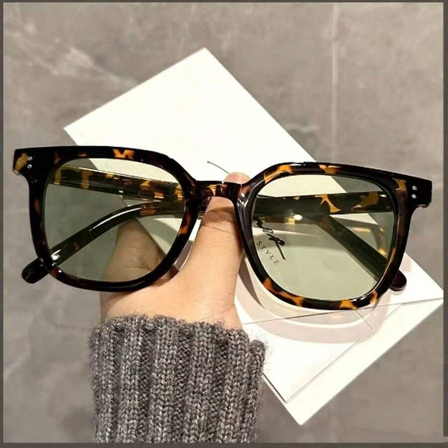 Fashion Street Snap Fashion Glasses Square Frame Multifunctional Men's And Women's Glasses - Chocolate Brown - View 1