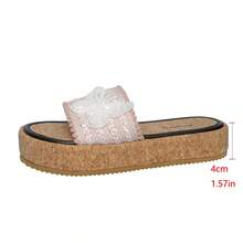 2026 New Round Toe Platform Sandals, Summer Bestseller Round Toe Platform Sandals With Bow, Round Toe Strap Sandals, Round Toe Platform Sandals, Round Toe Sandals, Non-Slip Platform Sandals - Beige - View 7