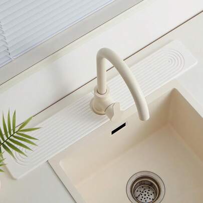 Tấm lót vòi bếp bằng đá Diatomite - Khay đá thấm hút nước 15/23 inch cho bồn rửa, tấm lót vòi bằng đá nhanh khô cho phụ kiện bồn rửa nhà bếp