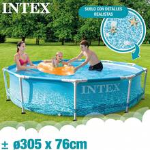 Intex 10 Ft X 30-Inch Beachside Metal Frame Pool Set - Blue - View 3