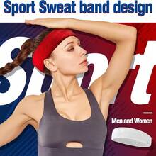 3 Pieces Sweatband Set, Sports Headband For Men And Women, Moisture-Wicking Headband For Tennis, Basketball, Running, Gym - Sweatband[Polyester Fiber],Accessories,Camping - Multicolor - View 3
