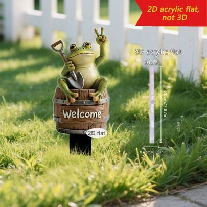 Cọc trang trí sân vườn hình động vật 2D bằng acrylic, chống thấm nước và chống mài mòn, có sẵn hàng.