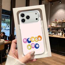 Funda para Teléfono - 1 Estilo 17 Nueva Funda de Alta Calidad con Patrón de Bolas de Números de la Suerte Coloridas, Lujosa Funda de Metal Acrílico de Alta Gama, Exquisita y Práctica, Gruesa, Resistente a Golpes y a Caídas. - Color mixto 1 - Ver 3