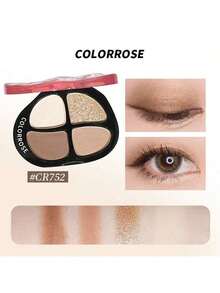 Colorrose CR752 Pocket Eyeshadow Compact Ringan Matte Glitter Shimmer Berkilau Halus Lembut Berpigmen Tinggi Warna Kaya dan Cerah Sempurna Untuk Penggunaan Sehari-hari Pesta Wanita Perempuan Anak Perempuan Hadiah - CR 752 - View 9
