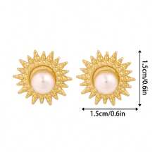 Women's Pearl Earrings, Fashionable Gold Jewelry, Stainless Steel Material, Suitable For Dresses, Sweaters, Shirts And Other Casual And Date Outfits, Cute And Personalized, Perfect Gift For Girls - Multicolor - View 9