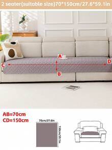 1 vỏ đệm sofa siêu âm, kiểu dáng hiện đại tối giản, họa tiết hình học, bảo vệ bề mặt sofa, sử dụng được quanh năm, đáy chống trượt, có thể giặt máy, phù hợp với sofa 1/2/3/4 chỗ ngồi - Màu tím hoa cà - Xem 12