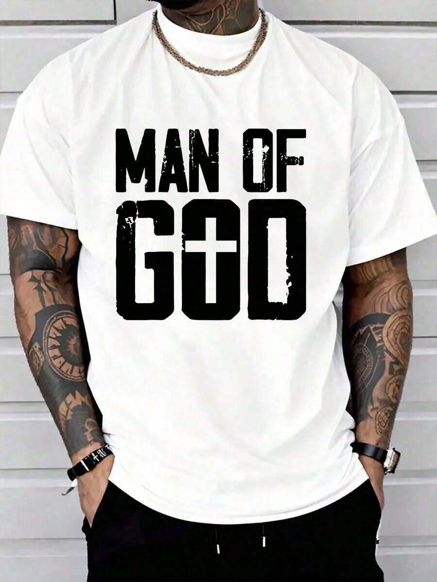 Camiseta 100% Algodón Hombre de Dios Yo Jesús Camiseta Gráfica para Mujeres y Hombres - Blanco - Ver 1