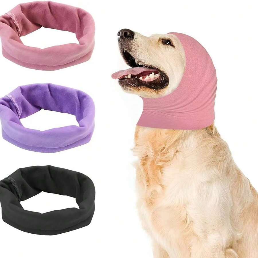 1 protetor de orelha para higiene de cães, altamente elástico, macio, quente, com redução de ruído e alívio do estresse. Acessórios para animais de estimação: gorro, cachecol e protetor de orelha. - Multicolorido - Ver 1