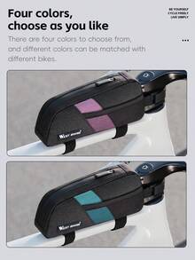 WEST BIKING Bicycle Top Tube Bag Quick Hook And Loop Installation Unisex Cycling Gear Suitable For Road Bikes And Mountain Bikes - Multicolor - View 11