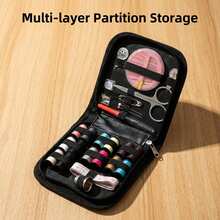 Sewing Tool Kit - Multicolor Canvas Needle And Thread Set - Portable Mini Basic Version - For Travel, Daily Repairs, Emergency Use - Suitable For All Sewing Enthusiasts, Travelers, Students - Quick Patches, Convenient And Practical, Essential Item - Emergency Sewing Anytime, Anywhere, Christmas Gift For Mom And Grandma - Packet - View 7