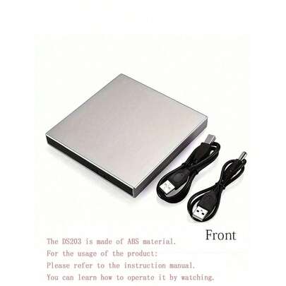 超薄 USB 2.0 外置 CD/DVD 光驱，即插即用 CD-R/R 刻录机/DVD-R/R 刻录机，适用于笔记本电脑和台式电脑的便携式外置光驱