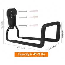 Metal Garden Hose Holder - Heavy Duty Hose Hanger Wall Mounted Water Hose Holder For Outside Yard, Sturdy Hose Reel Hose Hooks For Water Hose - BLACK - View 3