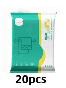 20/10/5/1 chiếc khăn tắm dùng một lần, khăn nén, khăn mặt bằng cotton dày, đồ dùng du lịch khách sạn, khăn du lịch xách tay đóng gói riêng lẻ - trắng - Xem 13