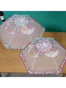 1/2/3件装可折叠食物罩,防尘防蝇餐棚,多边形厨房食物保护罩,家用蔬菜罩 - 彩色 - 查看 20