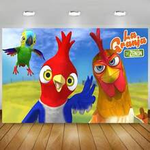 Cartoon  La Granja De Zenon Theme Shower Kids 1st Birthday Party Green Grass Farm Photo Background Decoration Props Room Deocr Tapestry Bedroom Flags Room Flags Bedroom Bedroom Wall Deccor  With Four Holes - 款式F - 查看 3