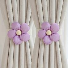 2pcs Cute Colorful Floral Design Curtain Tiebacks - Elegant Window Decor For Living Room, Curtain Holders Suitable For Curtains, Doors And Decorations - Cute Flowers - View 9