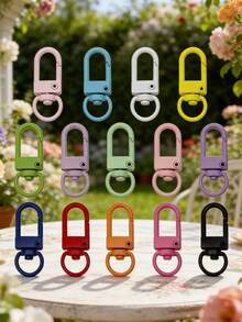 10-Pack Alloy Swivel Lobster Clasp Keychain - Multi-Functional Spring Hook Key Ring For Handbags And Accessories - Multicolor - View 5