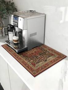 1pc Soft Absorbent Kitchen Counter Drying Mat, Non-Slip Rubber Bottom, Quick Dry Waterproof Placemat For Dishes & Coffee Maker, Multi-Functional Heat Insulation Algae Mud Pad For Home Use - Multicolor - View 4