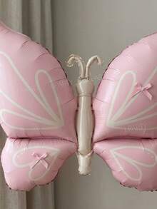 21pcs/Set Sweet Pink Birthday Party Decoration Balloon Set, 40-Inch Pink Number 0-9 Thickened Balloons, Giant Pink Butterfly/Rainbow Balloons, Macaron Pink And Pearl White Latex Balloons, Pink Bows, Baby Shower 1st Birthday - View 8