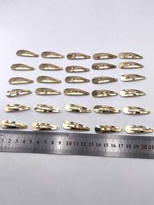 DIY Metal Gold Teardrop Shape 30 Pcs Bb Clip,Summer,Hair Clips,Holiday, Head Accessories - Gold - View 2