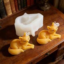 1pc Fox Candle Mold, Animal Fox Silicone Mold For Candle, Soap, Plaster, Epoxy Resin, DIY Crafts - Forest Animal-Themed Design For Home Decoration, Animal Lover Gifts, DIY Craft Making - Fox - View 11