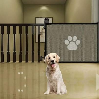 Drill-Free Expandable Pet Door | Adjustable Portable Design, Pet Separation, Universal For Indoor And Outdoor Use, Easy To Install, Suitable For Entrances And Indoor Areas, Made Of Decorative PVC Material, Essential Tool For Pet Owners