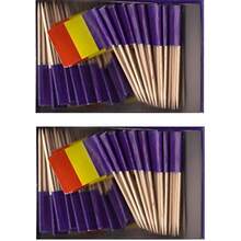 Romania Tootpick Flags. 200 Small Mini Cupcake Cocktail Sticks And Picks Romania Tootpick Flags - As Pic - View 6