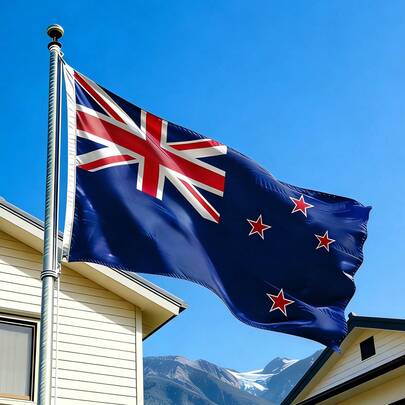 1pc New Zealand National Flag 90x150CM / 3x5 Feet, Large New Zealand Flag, Double-Sided Design, Suitable For New Zealand Party Decoration, World Cup Football Party, Bar, Garden, Indoor And Outdoor Decoration, Holiday Celebration