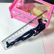Jujutsu Kaisen 1pc Anime Themed Ruler With Gojo, Geto, Megumi, Sukuna, Yuji, Toge Character Designs, Stylish Measuring Tool, Creative Stationery For Students, Essential Drawing Accessory - A - View 11