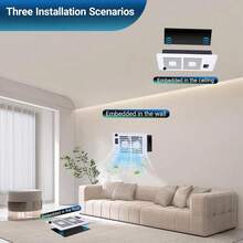 Hot And Cold Air Circulation Boost Exhaust Fan, With Silent Design, Dual Remote Control + LCD Control, 10 Adjustable Wind Speed Settings, Intelligent Constant Temperature Operation, Built-In DIY Aroma Diffuser, Suitable For Whole-House Use - US A Type Plug(110-127V) - View 9