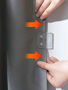 4pcs S-1set Multi-Purpose Curtain Clip - Transparent Plastic, No Power Required - Very Suitable For Bathrooms And Kitchens - Transparent - View 4