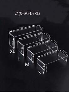 1/3/4/5 Pcs Transparent Acrylic U-Shaped Display Stand - Reusable Cupcake Stand For Desserts, Jewelry, Buffet And Party Supplies. Sturdy, Adjustable And Easy To Assemble - Clear - View 11