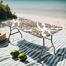 Vintage Baroque Patterned Waterproof Tablecloth, Oil & Stain Resistant Rectangular Dining Table Cover, Suitable For Outdoor Camping, Picnic, Patio, Home, Restaurant, Kitchen, Party Decoration - A - View 13