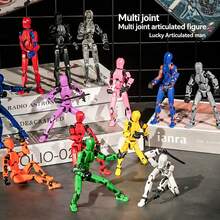13 Colors Adjustable Multi-Joint Movable Action Figure - 3D Printed Poseable Doll Doll With Accessories DIY Assembly Kit Suitable For Children 3 Years And Above Creative Birthday Gift For Boys And Girls Cool Desktop Decoration - Multicolor - View 8