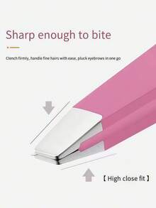 1pc Precision Slanted Tweezers, Stainless Steel Sturdy Handle, Suitable For Eyebrow Trimming, Facial Hair Removal, Debris And Ingrown Hair Removal, Non-Slip Handle, Easy To Remove Fine Hair, Durable Anti-Rust, Suitable For Eyebrow Shaping, Facial Depilation, Daily Skincare, Travel, Hair Salon, Home Beauty, Summer Care, Women's Birthday, Mother's Day, Christmas Gift, Essential Beauty Tool For Makeup Enthusiasts, Pink - Multicolor - View 6