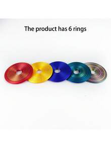 3D Fidget Ring Toy With 6 Spinning Rings, Creative Personalized Portable Toy For Adults, Perpetual Motion Spinner, Easy To Operate With Finger - Multicolor - View 9