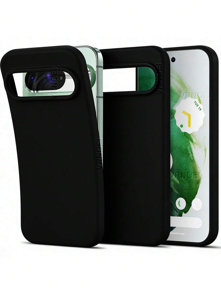 VRNOEI 純色軟殼保護套,磨砂背蓋,適用於 Pixel 10 8A 8 7 7A 6A 6 9 Pro XL 手機, 9 8 A 10 XL 手機保護殼 - 黑色 - 查看 1