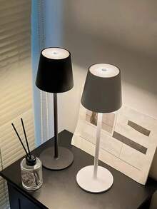 LED Minimalist Wireless Pedestal Lamp, 3 Dimming Levels, Suitable For Indoor, Living Room, Study, Bedroom, Bedside, Touch Sensitive Creative Night Light, Desktop Lamp For Living Room, Stepless Dimming, Ambient Lighting For Night - Desk Lamp - View 5