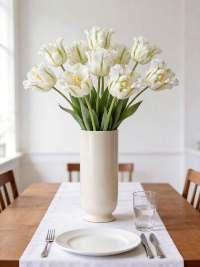 12/6/3/1pcs 3D Parrot Tulip Artificial Flowers, Lifelike Decorative Fake Tulips With Long Stems, Suitable For Home, Office, Wedding, Desk Decor, Decoration For Room, Dining Room, Kitchen, Living Room, Bedroom. Also Great For Birthday, Valentine's Day, Mother's Day, Father's Day And Graduation Gifts.