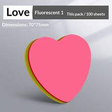 Cute Colorful Heart-Shaped Sticky Notes, Student Memo Pads, High-Quality Heart-Shaped Index Label Stickers, Middle/Elementary School Planner Markers, Creative Cartoon Memo Pads, Girly INS Style Memo Pads, Study/Office Index Stickers, Practical Item, Great Gift For Holidays, Birthdays, Delicate Craftsmanship, Household Essential - Multicolor - View 14