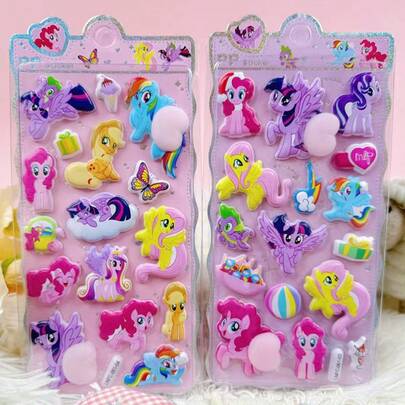 一套包含1张挤压贴纸（随机1张），糖果贴纸，派对小礼物和DIY手工，房间装饰 | 高粘性，适合作为节日礼物、生日礼物、派对小礼物、圣诞节、复活节、感恩节和毕业礼物