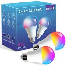 WiFi Smart Bulb A19 E26, 16M RGBW 800LM Music Sync Color Changing Bulb - a19 - 查看 9