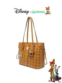 Túi đeo vai nữ cỡ lớn, tối giản, in hình Judy Hopps và Nick Wilde trong phim Zootopia, chính hãng Disney, phù hợp cho công sở và đi làm, đi chơi. - Nhiều màu - Xem 4