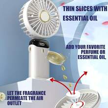 1pc USB Handheld Mini Fan, With Lanyard, 3 Wind Speeds, Quiet Operation, USB Rechargeable, Portable, Summer Cooling Fan - Multicolor - View 7