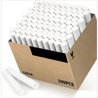White Chalk 100PCS Low Dust Chalks Stick Bulk For Chalkboard Blackboard For Home School Office Classroom Drawing Writing Daily Use