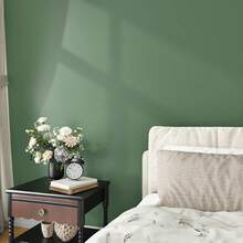 1 Roll Matte Green Solid Color Wallpaper, Peel And Stick Removable Wallpaper, Suitable For Bedroom Wall Decor, Contact Paper For Home Decor, Thickened Vinyl Wrap For Kitchen, Living Room, Bathroom - Frosted Green - View 5