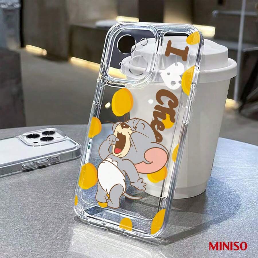 Ốp điện thoại MINISO Tom và Jerry Taffy bằng TPU trong suốt cho iPhone 17/17 Pro/17 Pro Max/17 Air/16/15/14/13/12/11/X Series Ốp iPhone 17 Pro Max Ốp iPhone 17 Pro Ốp iPhone 17 Quà tặng Giáng sinh cho bạn gái - Trong sáng - Xem 1